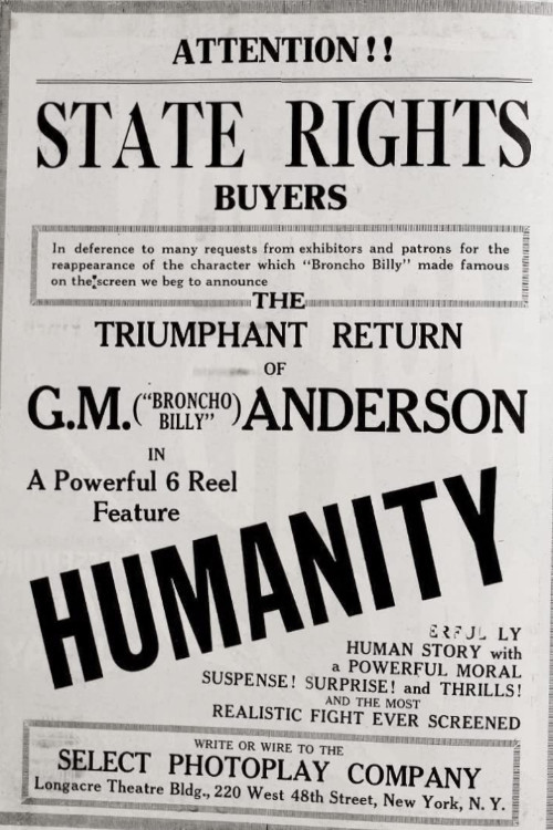 Movie poster for Humanity (1917)