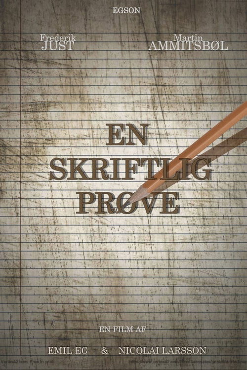 Movie poster for En Skriftlig Prøve (2022)