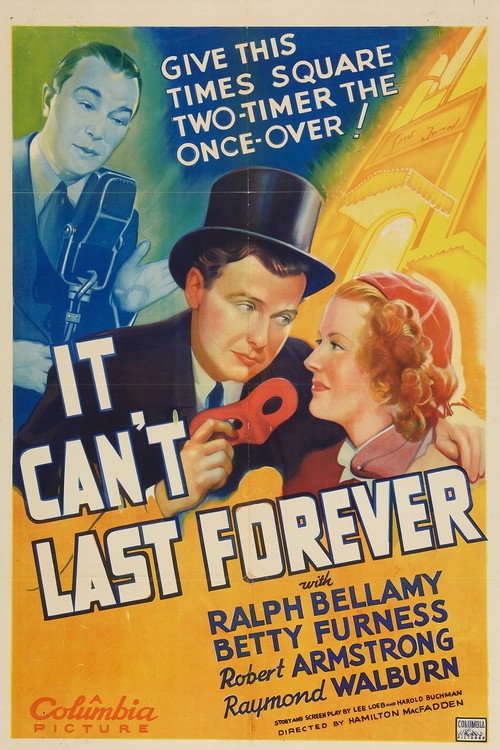 Movie poster for It Can't Last Forever (1937)