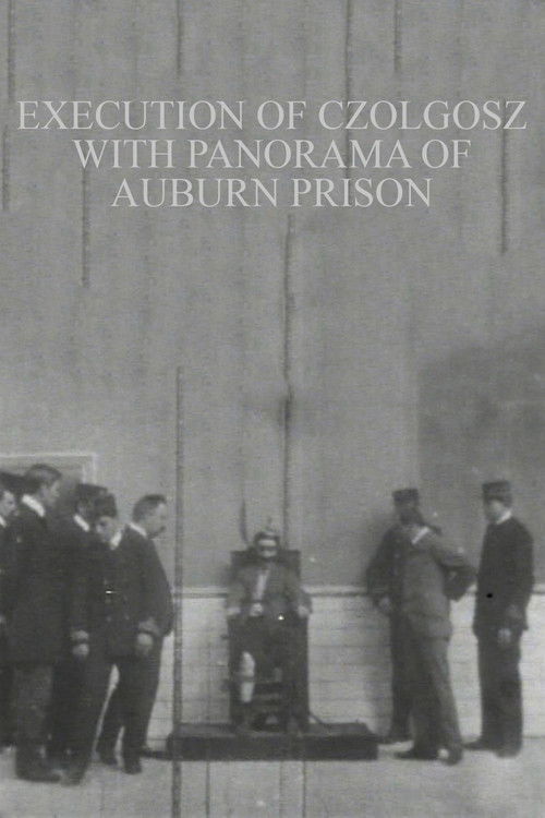 Movie poster for Execution of Czolgosz with Panorama of Auburn Prison (1901)
