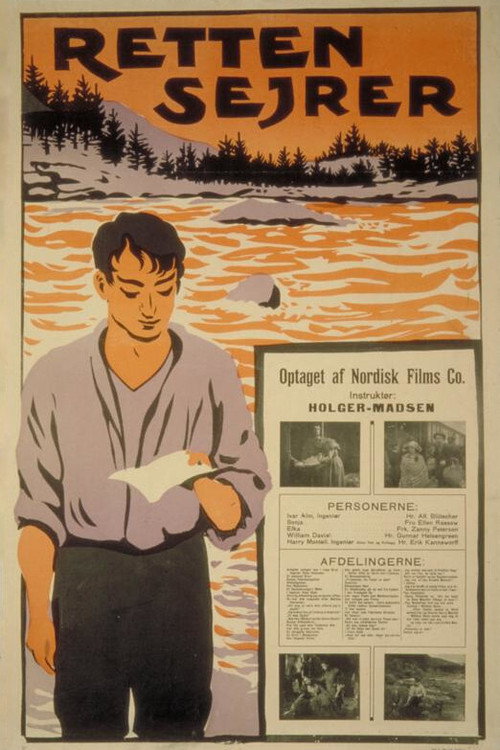 Movie poster for Retten sejrer (1918)