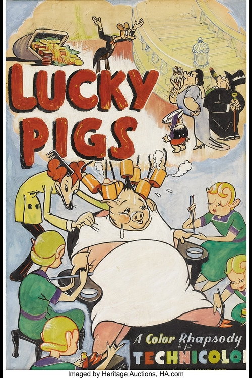 Movie poster for Lucky Pigs (1939)