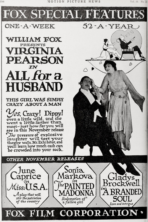Movie poster for All for a Husband (1917)