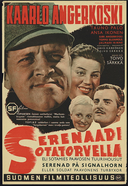 Movie poster for Serenaadi sotatorvella eli sotamies Paavosen tuurihousut (1939)