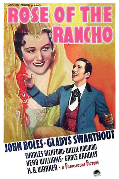 Movie poster for Rose of the Rancho (1936)