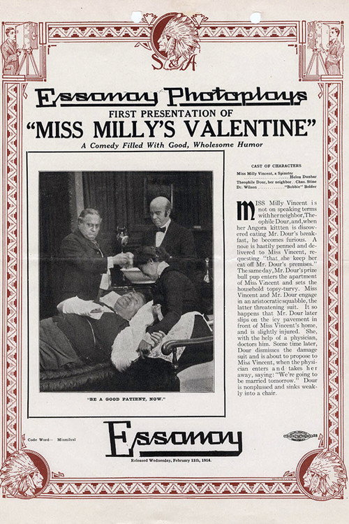 Movie poster for Miss Milly's Valentine (1914)