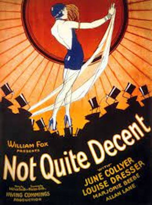 Movie poster for Not Quite Decent (1929)