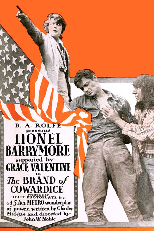 Movie poster for The Brand of Cowardice (1916)
