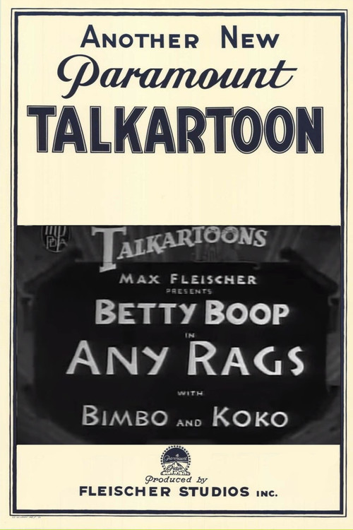 Movie poster for Any Rags (1932)