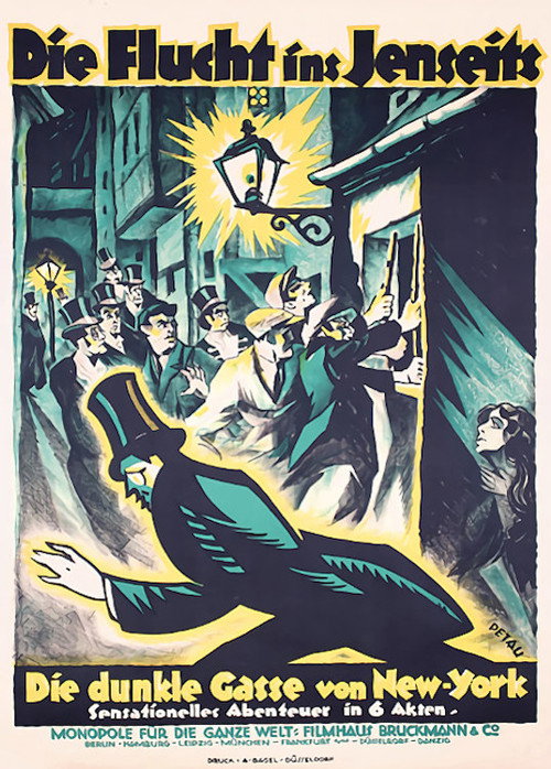 Movie poster for Die Flucht ins Jenseits oder: Die dunkle Gasse von New York (1921)