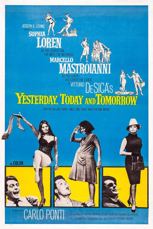 Movie poster for Yesterday, Today and Tomorrow (1963)