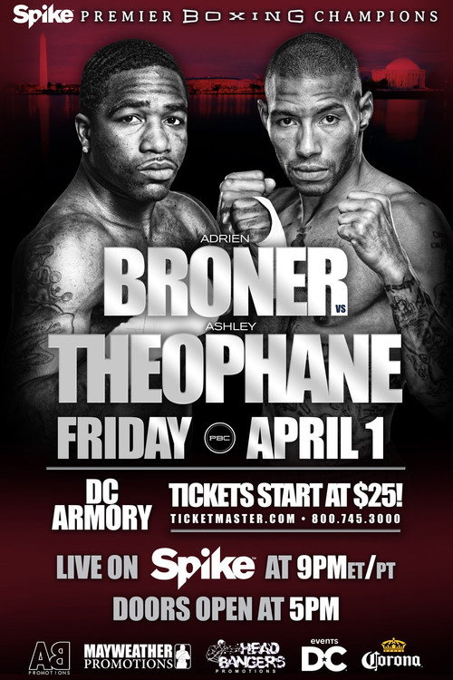 Movie poster for Adrien Broner vs. Ashley Theophane (2016)