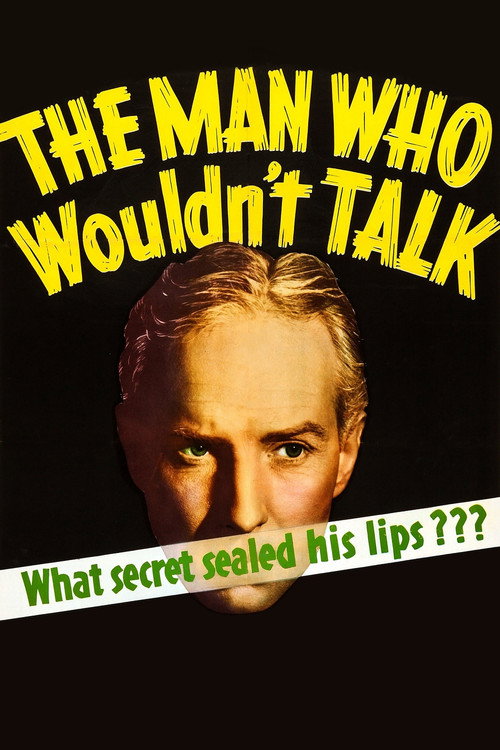 Movie poster for The Man Who Wouldn't Talk (1940)
