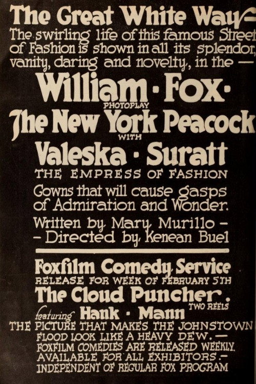 Movie poster for The New York Peacock (1917)