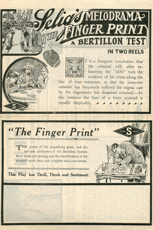 Movie poster for The Finger Print (1913)