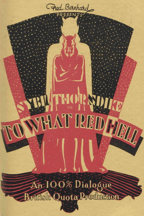 Movie poster for To What Red Hell (1929)