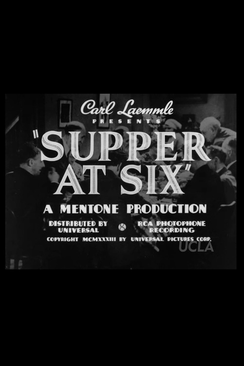 Movie poster for Supper at Six (1933)