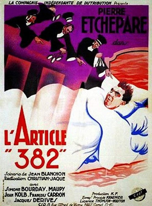Movie poster for L'Article 382 (1934)