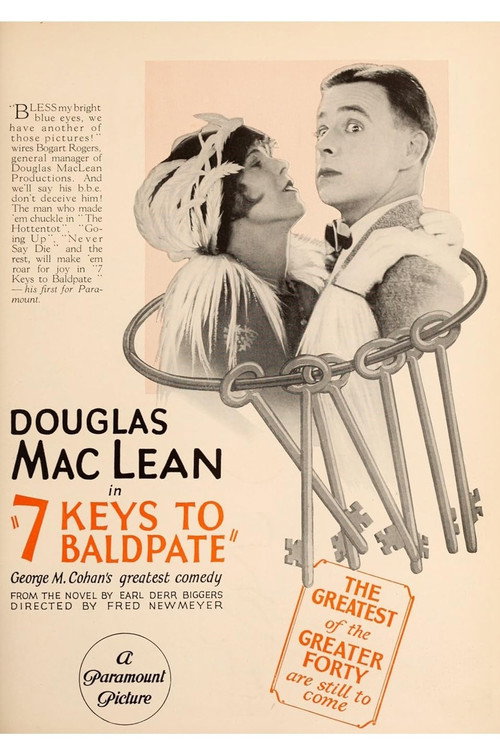 Movie poster for Seven Keys to Baldpate (1925)