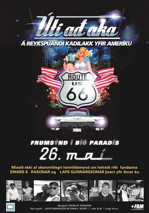 Movie poster for Úti að aka - Á reykspúandi kadilakk yfir Ameríku (2016)