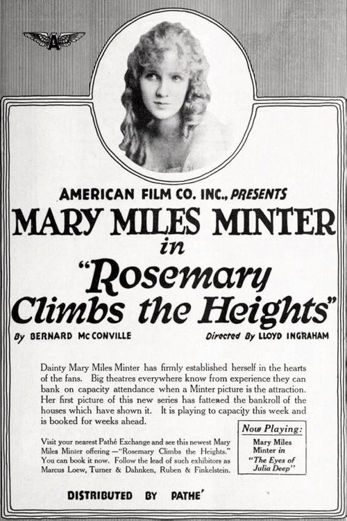 Movie poster for Rosemary Climbs the Heights (1918)