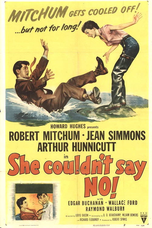 Movie poster for She Couldn't Say No (1954)