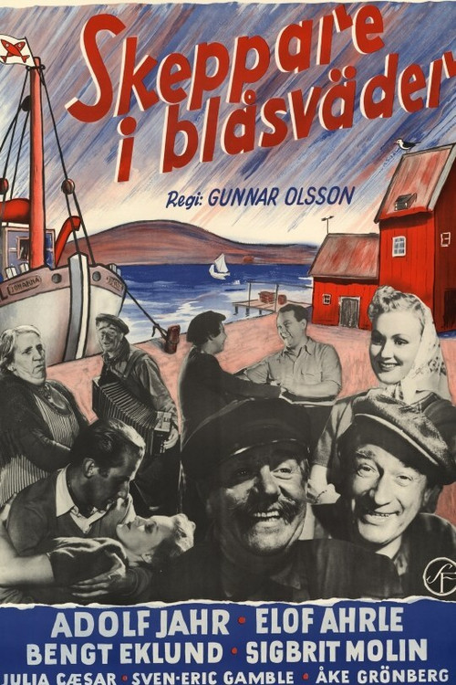 Movie poster for Skeppare i blåsväder (1951)