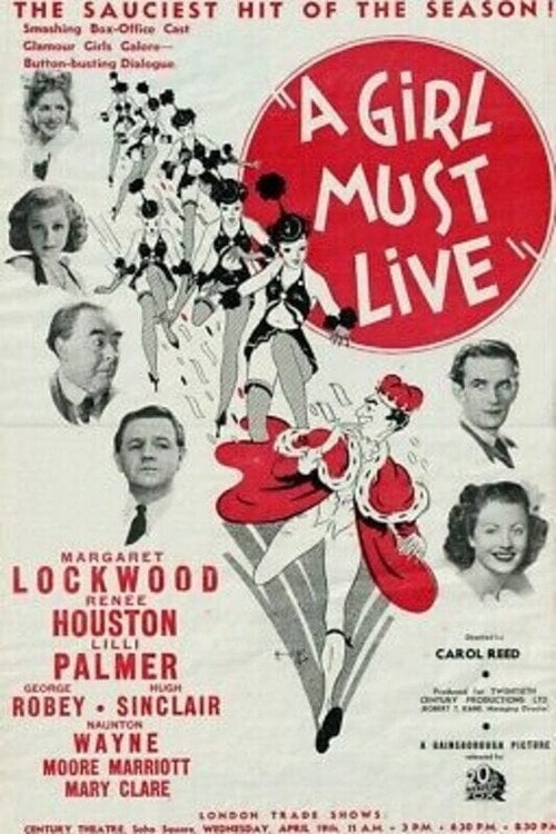 Movie poster for A Girl Must Live (1939)
