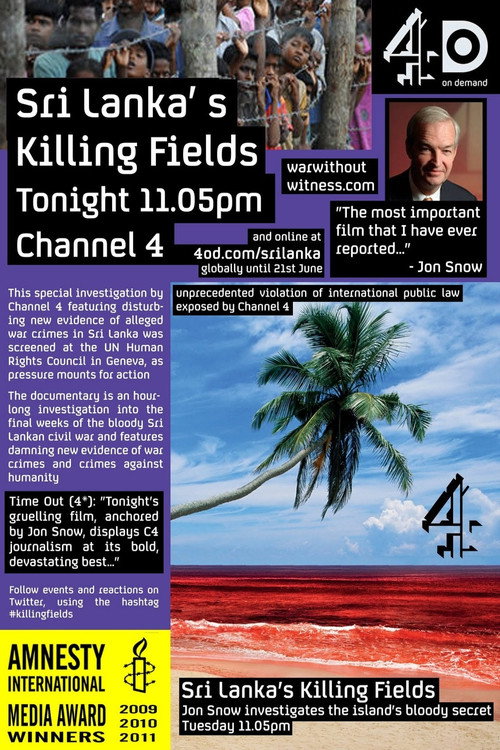 Movie poster for Sri Lanka's Killing Fields (2011)