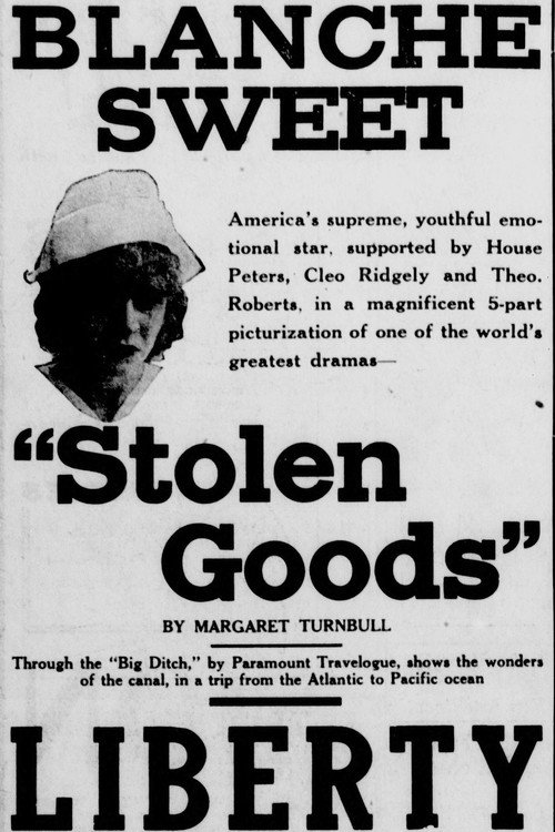 Movie poster for Stolen Goods (1915)