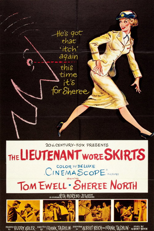 Movie poster for The Lieutenant Wore Skirts (1956)
