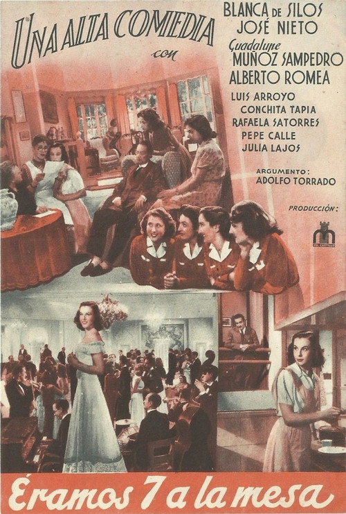 Movie poster for Éramos 7 a la mesa (1942)