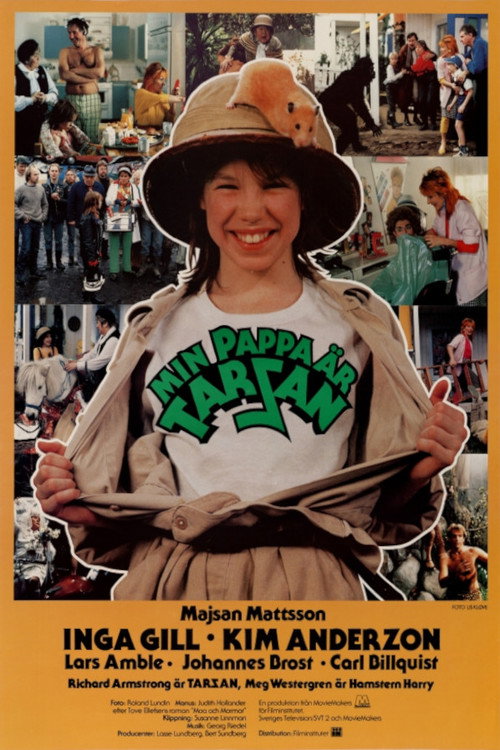 Movie poster for Min pappa är Tarzan (1986)