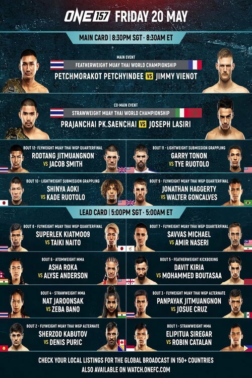 Movie poster for ONE Championship 157: Petchmorakot vs. Vienot (2022)