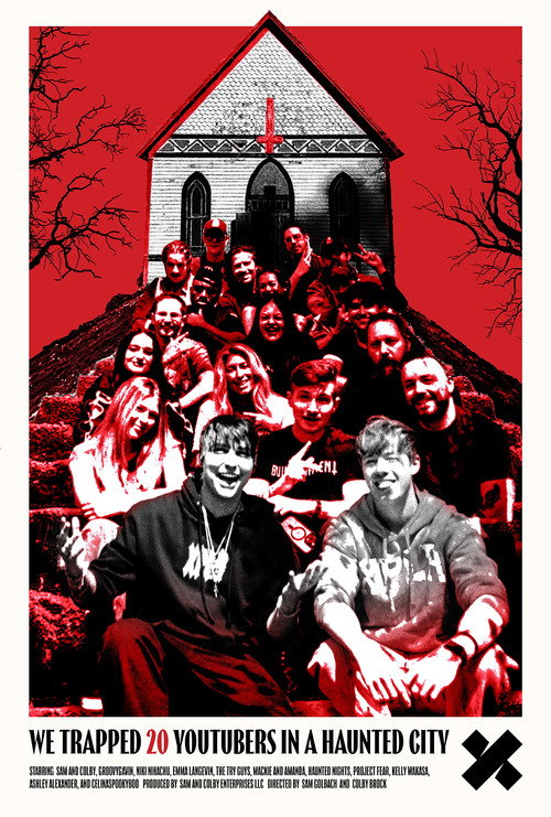 Movie poster for We Trapped 20 YouTubers in a Haunted City (2025)