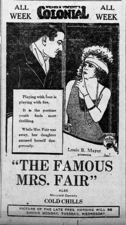 Movie poster for The Famous Mrs. Fair (1923)