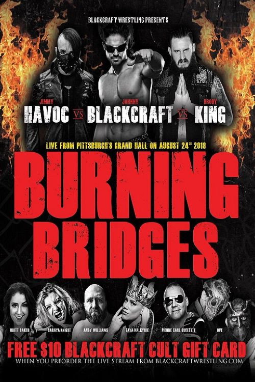 Movie poster for Blackcraft Wrestling: Burning Bridges (2018)