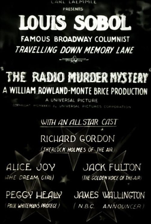 Movie poster for The Radio Murder Mystery (1933)