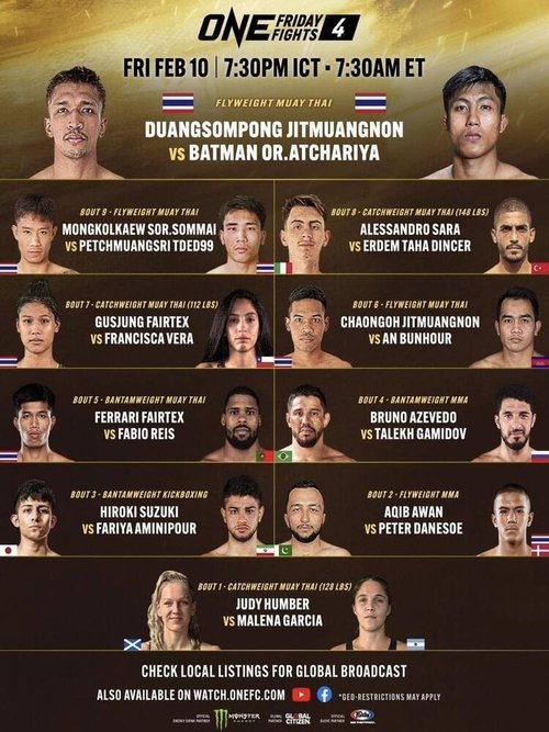 Movie poster for ONE Friday Fights 4: Duangsompong vs. Batman (2023)