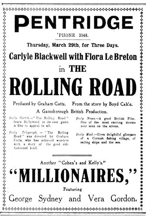 Movie poster for The Rolling Road (1927)
