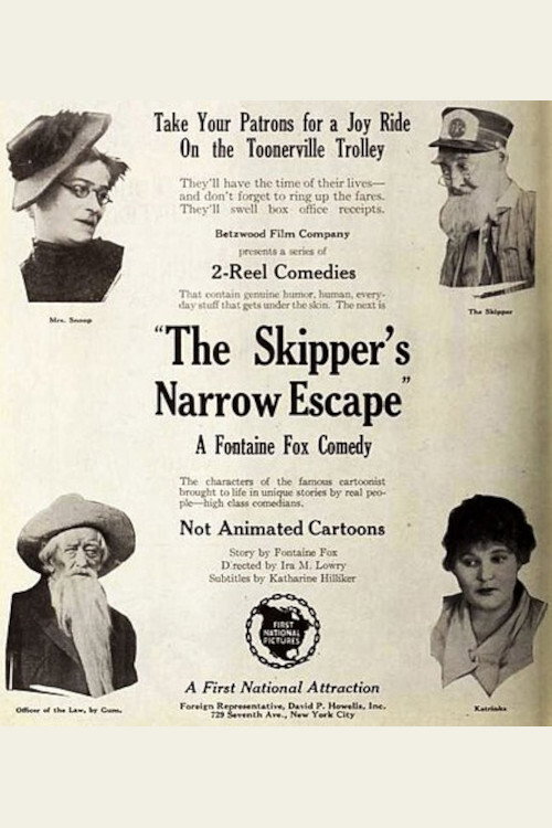 Movie poster for The Skipper's Narrow Escape (1921)