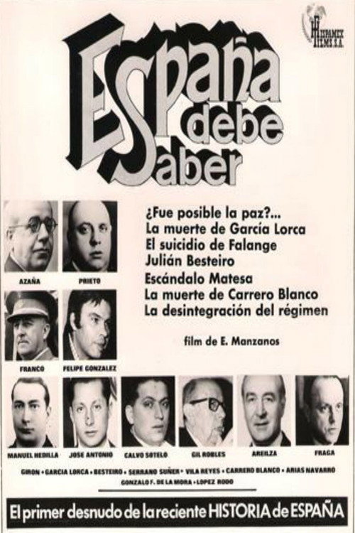 Movie poster for España debe saber (1977)