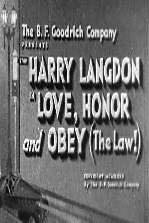 Movie poster for Love, Honor and Obey (the Law!) (1935)