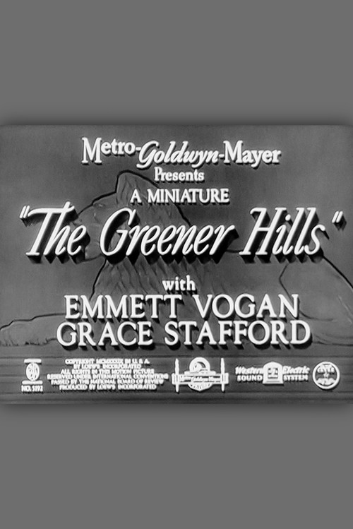 Movie poster for The Greener Hills (1939)