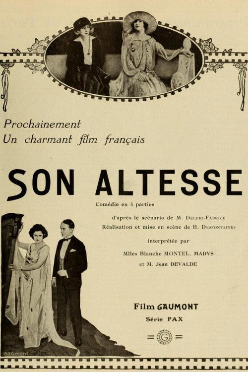 Movie poster for Son altesse (1922)