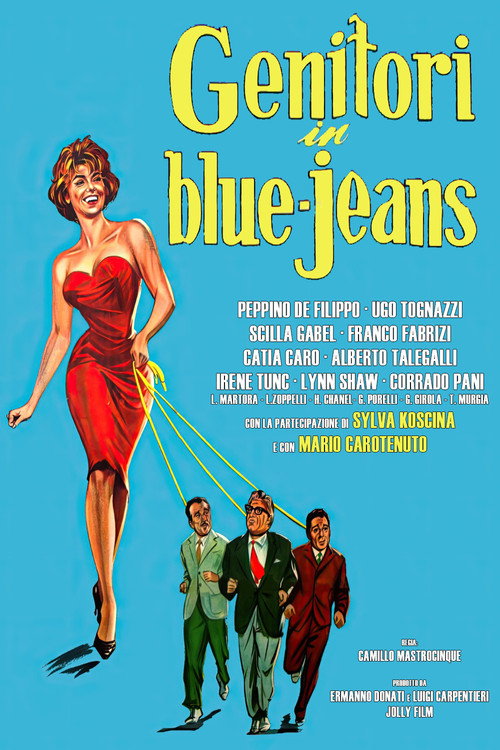 Movie poster for Genitori in blue-jeans (1960)