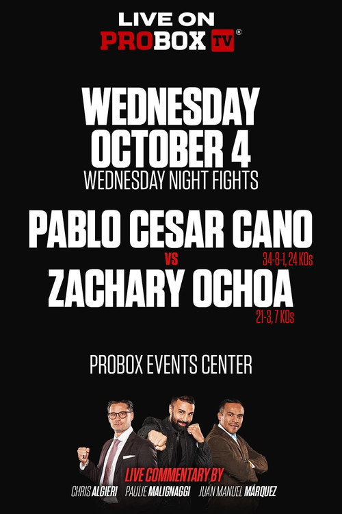 Movie poster for Pablo Cesar Cano vs. Zachary Ochoa (2023)
