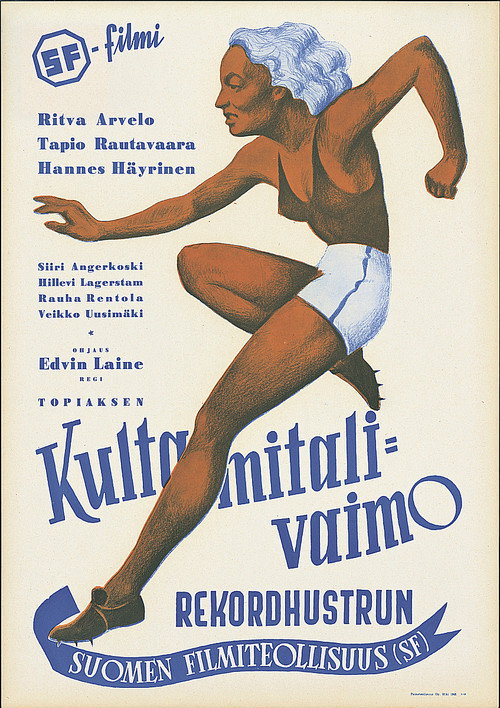 Movie poster for Kultamitalivaimo (1947)