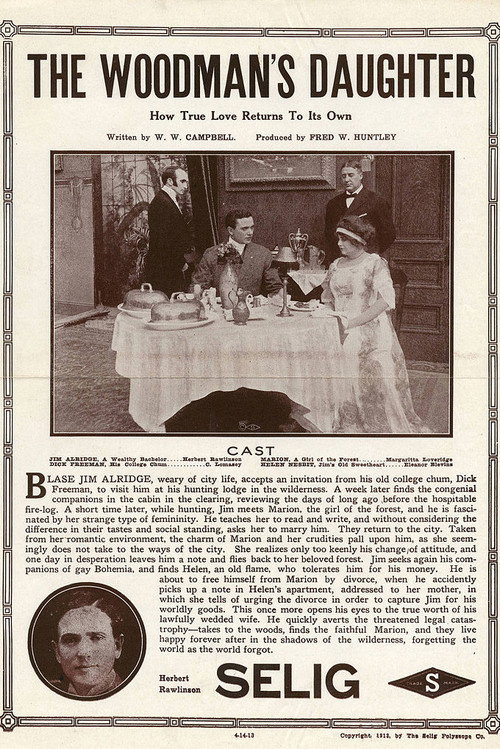 Movie poster for The Woodman's Daughter (1913)