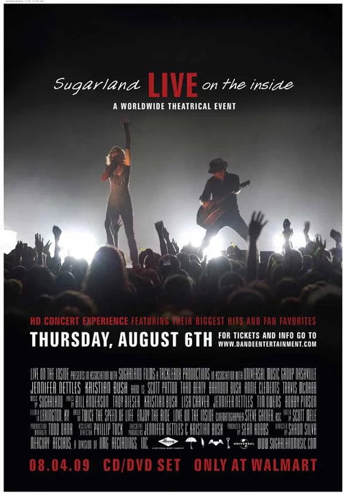 Movie poster for Sugarland: Live on the Inside (2009)